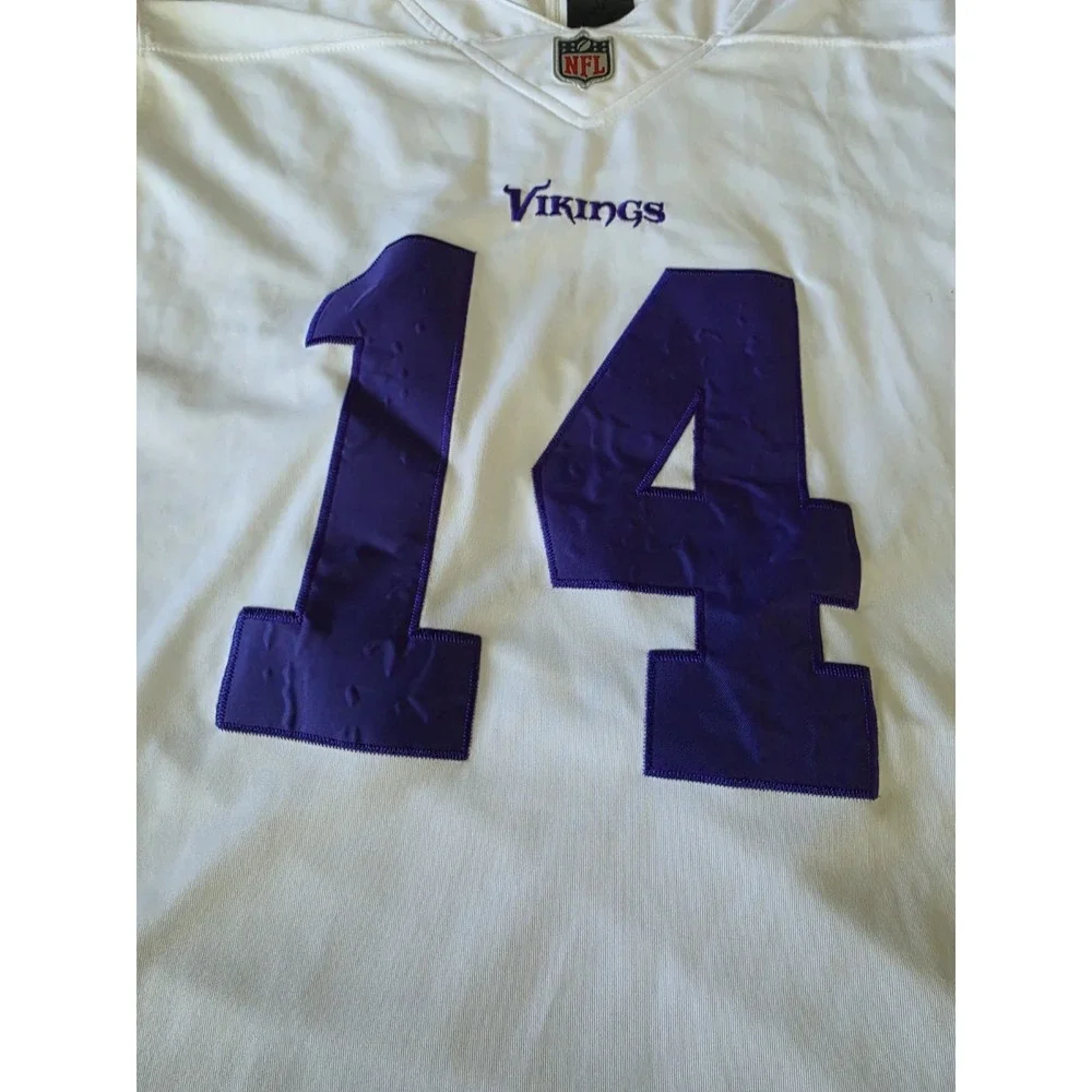 Nike Minnesota Vikings Stefon Diggs #14 Men's On-Field NFL Jersey 48 White Sz S